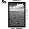 image:imageAmericanflat 4x6 Picture Frame 5Pack  Slim Molding  Black  Polished plexiglass front wall or tabletop display with included easel triangle hangers included secure turntab backingBlack
