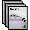 image:imageAmericanflat 4x6 Picture Frame 5Pack  Slim Molding  Black  Polished plexiglass front wall or tabletop display with included easel triangle hangers included secure turntab backingBlack