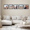 image:imageAmericanflat 4x6 Picture Frame 5Pack  Slim Molding  Black  Polished plexiglass front wall or tabletop display with included easel triangle hangers included secure turntab backingBlack