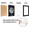 image:imageAmericanflat 4x6 Picture Frame 5Pack  Slim Molding  Black  Polished plexiglass front wall or tabletop display with included easel triangle hangers included secure turntab backingBlack