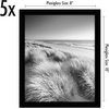 image:imageAmericanflat 4x6 Picture Frame 5Pack  Slim Molding  Black  Polished plexiglass front wall or tabletop display with included easel triangle hangers included secure turntab backingBlack