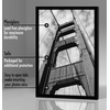 image:imageAmericanflat 4x6 Picture Frame 5Pack  Slim Molding  Black  Polished plexiglass front wall or tabletop display with included easel triangle hangers included secure turntab backingBlack