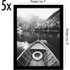 image:imageAmericanflat 4x6 Picture Frame 5Pack  Slim Molding  Black  Polished plexiglass front wall or tabletop display with included easel triangle hangers included secure turntab backingBlack