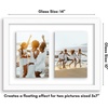 image:imageAmericanflat 5x7 Picture Frame Collage with Polished Plexiglass  Fits Three 5x7 Photos or Use as One 10x20 Picture Frame  Signature Collection  Collage Frames for Wall Display  WhiteWhite