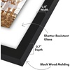 image:imageAmericanflat 5x7 Picture Frame Collage with Polished Plexiglass  Fits Three 5x7 Photos or Use as One 10x20 Picture Frame  Signature Collection  Collage Frames for Wall Display  WhiteBlack