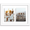 image:imageAmericanflat 5x7 Picture Frame Collage with Polished Plexiglass  Fits Three 5x7 Photos or Use as One 10x20 Picture Frame  Signature Collection  Collage Frames for Wall Display  WhiteWhite