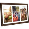 image:imageAmericanflat 5x7 Picture Frame Collage with Polished Plexiglass  Fits Three 5x7 Photos or Use as One 10x20 Picture Frame  Signature Collection  Collage Frames for Wall Display  WhiteWalnut