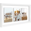 image:imageAmericanflat 5x7 Picture Frame Collage with Polished Plexiglass  Fits Three 5x7 Photos or Use as One 10x20 Picture Frame  Signature Collection  Collage Frames for Wall Display  WhiteWhite