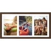 image:imageAmericanflat 5x7 Picture Frame Collage with Polished Plexiglass  Fits Three 5x7 Photos or Use as One 10x20 Picture Frame  Signature Collection  Collage Frames for Wall Display  WhiteWalnut