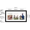 image:imageAmericanflat 5x7 Picture Frame Collage with Polished Plexiglass  Fits Three 5x7 Photos or Use as One 10x20 Picture Frame  Signature Collection  Collage Frames for Wall Display  WhiteBlack