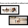 image:imageAmericanflat 5x7 Picture Frame Collage with Polished Plexiglass  Fits Three 5x7 Photos or Use as One 10x20 Picture Frame  Signature Collection  Collage Frames for Wall Display  WhiteBlack