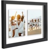 image:imageAmericanflat 5x7 Picture Frame Collage with Polished Plexiglass  Fits Three 5x7 Photos or Use as One 10x20 Picture Frame  Signature Collection  Collage Frames for Wall Display  WhiteBlack
