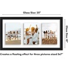 image:imageAmericanflat 5x7 Picture Frame Collage with Polished Plexiglass  Fits Three 5x7 Photos or Use as One 10x20 Picture Frame  Signature Collection  Collage Frames for Wall Display  WhiteBlack