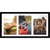 image:imageAmericanflat 5x7 Picture Frame Collage with Polished Plexiglass  Fits Three 5x7 Photos or Use as One 10x20 Picture Frame  Signature Collection  Collage Frames for Wall Display  WhiteBlack