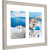 image:imageAmericanflat 5x7 Picture Frame Collage with Polished Plexiglass  Fits Three 5x7 Photos or Use as One 10x20 Picture Frame  Signature Collection  Collage Frames for Wall Display  WhiteDriftwood