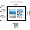 image:imageAmericanflat 5x7 Picture Frame Collage with Polished Plexiglass  Fits Three 5x7 Photos or Use as One 10x20 Picture Frame  Signature Collection  Collage Frames for Wall Display  WhiteBlack