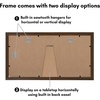 image:imageAmericanflat 5x7 Picture Frame Collage with Polished Plexiglass  Fits Three 5x7 Photos or Use as One 10x20 Picture Frame  Signature Collection  Collage Frames for Wall Display  WhiteWalnut