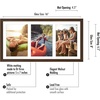 image:imageAmericanflat 5x7 Picture Frame Collage with Polished Plexiglass  Fits Three 5x7 Photos or Use as One 10x20 Picture Frame  Signature Collection  Collage Frames for Wall Display  WhiteWalnut