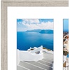 image:imageAmericanflat 5x7 Picture Frame Collage with Polished Plexiglass  Fits Three 5x7 Photos or Use as One 10x20 Picture Frame  Signature Collection  Collage Frames for Wall Display  WhiteDriftwood