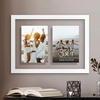 image:imageAmericanflat 5x7 Picture Frame Collage with Polished Plexiglass  Fits Three 5x7 Photos or Use as One 10x20 Picture Frame  Signature Collection  Collage Frames for Wall Display  WhiteWhite