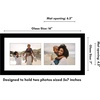 image:imageAmericanflat 5x7 Picture Frame Collage with Polished Plexiglass  Fits Three 5x7 Photos or Use as One 10x20 Picture Frame  Signature Collection  Collage Frames for Wall Display  WhiteBlack