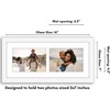 image:imageAmericanflat 5x7 Picture Frame Collage with Polished Plexiglass  Fits Three 5x7 Photos or Use as One 10x20 Picture Frame  Signature Collection  Collage Frames for Wall Display  WhiteWhite