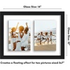 image:imageAmericanflat 5x7 Picture Frame Collage with Polished Plexiglass  Fits Three 5x7 Photos or Use as One 10x20 Picture Frame  Signature Collection  Collage Frames for Wall Display  WhiteBlack