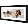 image:imageAmericanflat 5x7 Picture Frame Collage with Polished Plexiglass  Fits Three 5x7 Photos or Use as One 10x20 Picture Frame  Signature Collection  Collage Frames for Wall Display  WhiteBlack