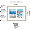 image:imageAmericanflat 5x7 Picture Frame Collage with Polished Plexiglass  Fits Three 5x7 Photos or Use as One 10x20 Picture Frame  Signature Collection  Collage Frames for Wall Display  WhiteDriftwood