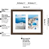 image:imageAmericanflat 5x7 Picture Frame Collage with Polished Plexiglass  Fits Three 5x7 Photos or Use as One 10x20 Picture Frame  Signature Collection  Collage Frames for Wall Display  WhiteWalnut