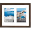 image:imageAmericanflat 5x7 Picture Frame Collage with Polished Plexiglass  Fits Three 5x7 Photos or Use as One 10x20 Picture Frame  Signature Collection  Collage Frames for Wall Display  WhiteWalnut