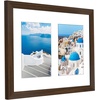 image:imageAmericanflat 5x7 Picture Frame Collage with Polished Plexiglass  Fits Three 5x7 Photos or Use as One 10x20 Picture Frame  Signature Collection  Collage Frames for Wall Display  WhiteWalnut