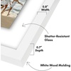 image:imageAmericanflat 5x7 Picture Frame Collage with Polished Plexiglass  Fits Three 5x7 Photos or Use as One 10x20 Picture Frame  Signature Collection  Collage Frames for Wall Display  WhiteWhite
