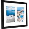 image:imageAmericanflat 5x7 Picture Frame Collage with Polished Plexiglass  Fits Three 5x7 Photos or Use as One 10x20 Picture Frame  Signature Collection  Collage Frames for Wall Display  WhiteBlack