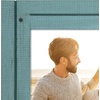 image:imageAmericanflat 5x7 Picture Frame with Polished Crystal Clear Glass  Hampton Collection  Distressed Wood Picture Frames for Tabletop and Wall Display  Charcoal Black  Polished glass wall or tabletop display with included easel sawtooth hangers included fits photos posters and artTurquoise Blue