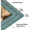 image:imageAmericanflat 5x7 Picture Frame with Polished Crystal Clear Glass  Hampton Collection  Distressed Wood Picture Frames for Tabletop and Wall Display  Charcoal Black  Polished glass wall or tabletop display with included easel sawtooth hangers included fits photos posters and artTurquoise Blue