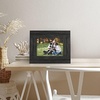 image:imageAmericanflat 5x7 Picture Frame with Polished Crystal Clear Glass  Hampton Collection  Distressed Wood Picture Frames for Tabletop and Wall Display  Charcoal Black  Polished glass wall or tabletop display with included easel sawtooth hangers included fits photos posters and artCharcoal Black
