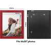 image:imageAmericanflat 5x7 Picture Frame with Polished Crystal Clear Glass  Hampton Collection  Distressed Wood Picture Frames for Tabletop and Wall Display  Charcoal Black  Polished glass wall or tabletop display with included easel sawtooth hangers included fits photos posters and artRed