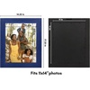 image:imageAmericanflat 5x7 Picture Frame with Polished Crystal Clear Glass  Hampton Collection  Distressed Wood Picture Frames for Tabletop and Wall Display  Charcoal Black  Polished glass wall or tabletop display with included easel sawtooth hangers included fits photos posters and artNavy