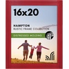image:imageAmericanflat 5x7 Picture Frame with Polished Crystal Clear Glass  Hampton Collection  Distressed Wood Picture Frames for Tabletop and Wall Display  Charcoal Black  Polished glass wall or tabletop display with included easel sawtooth hangers included fits photos posters and artRed