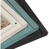 image:imageAmericanflat 5x7 Picture Frame with Polished Crystal Clear Glass  Hampton Collection  Distressed Wood Picture Frames for Tabletop and Wall Display  Charcoal Black  Polished glass wall or tabletop display with included easel sawtooth hangers included fits photos posters and artAspen White