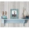 image:imageAmericanflat 5x7 Picture Frame with Polished Crystal Clear Glass  Hampton Collection  Distressed Wood Picture Frames for Tabletop and Wall Display  Charcoal Black  Polished glass wall or tabletop display with included easel sawtooth hangers included fits photos posters and artTurquoise Blue