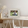 image:imageAmericanflat 5x7 Picture Frame with Polished Crystal Clear Glass  Hampton Collection  Distressed Wood Picture Frames for Tabletop and Wall Display  Charcoal Black  Polished glass wall or tabletop display with included easel sawtooth hangers included fits photos posters and artAspen White