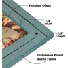 image:imageAmericanflat 5x7 Picture Frame with Polished Crystal Clear Glass  Hampton Collection  Distressed Wood Picture Frames for Tabletop and Wall Display  Charcoal Black  Polished glass wall or tabletop display with included easel sawtooth hangers included fits photos posters and artTurquoise Blue