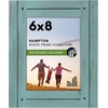 image:imageAmericanflat 5x7 Picture Frame with Polished Crystal Clear Glass  Hampton Collection  Distressed Wood Picture Frames for Tabletop and Wall Display  Charcoal Black  Polished glass wall or tabletop display with included easel sawtooth hangers included fits photos posters and artTurquoise Blue