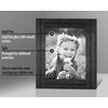 image:imageAmericanflat 5x7 Picture Frame with Polished Crystal Clear Glass  Hampton Collection  Distressed Wood Picture Frames for Tabletop and Wall Display  Charcoal Black  Polished glass wall or tabletop display with included easel sawtooth hangers included fits photos posters and artCharcoal Black