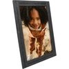 image:imageAmericanflat 5x7 Picture Frame with Polished Crystal Clear Glass  Hampton Collection  Distressed Wood Picture Frames for Tabletop and Wall Display  Charcoal Black  Polished glass wall or tabletop display with included easel sawtooth hangers included fits photos posters and artCharcoal Black