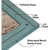 image:imageAmericanflat 5x7 Picture Frame with Polished Crystal Clear Glass  Hampton Collection  Distressed Wood Picture Frames for Tabletop and Wall Display  Charcoal Black  Polished glass wall or tabletop display with included easel sawtooth hangers included fits photos posters and artTurquoise Blue