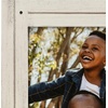 image:imageAmericanflat 5x7 Picture Frame with Polished Crystal Clear Glass  Hampton Collection  Distressed Wood Picture Frames for Tabletop and Wall Display  Charcoal Black  Polished glass wall or tabletop display with included easel sawtooth hangers included fits photos posters and artAspen White