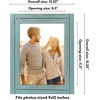 image:imageAmericanflat 5x7 Picture Frame with Polished Crystal Clear Glass  Hampton Collection  Distressed Wood Picture Frames for Tabletop and Wall Display  Charcoal Black  Polished glass wall or tabletop display with included easel sawtooth hangers included fits photos posters and artTurquoise Blue